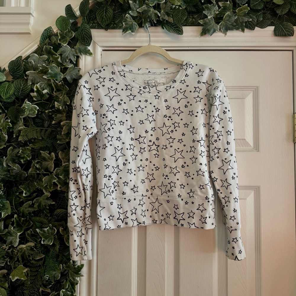 Frank & Eileen Tee Lab Pullover
Sweater White Stars Crew Neck Long Sleeve Sz XS